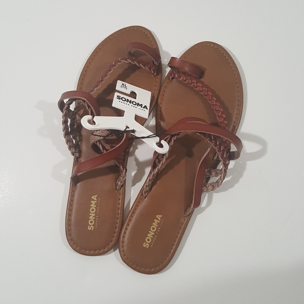 NWT Sonoma Brown Sandals size 11